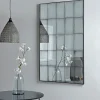 Aged Glass Panel Mirror