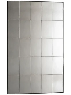 Aged Glass Panel Mirror