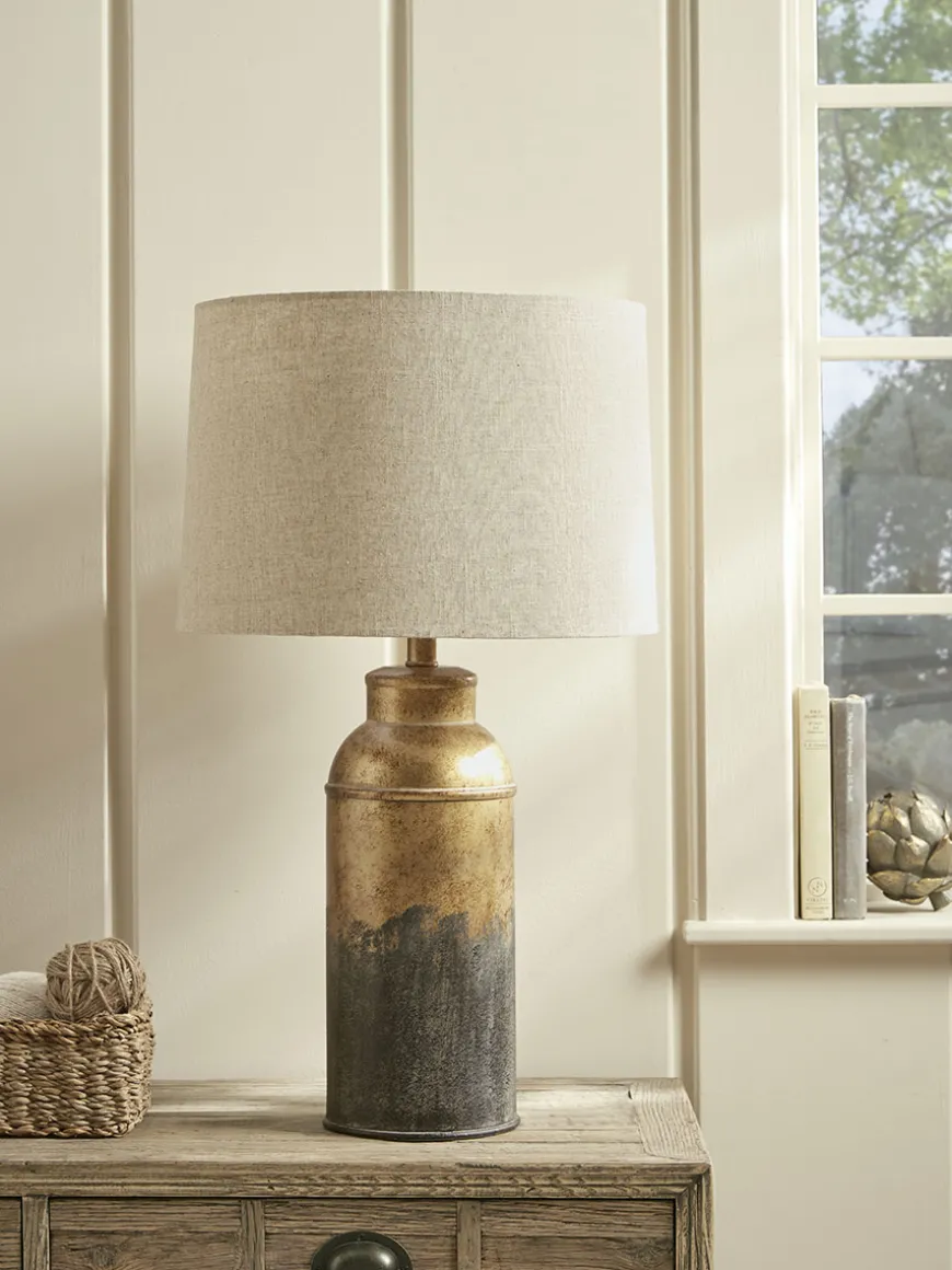 Aged Metal Table lamp