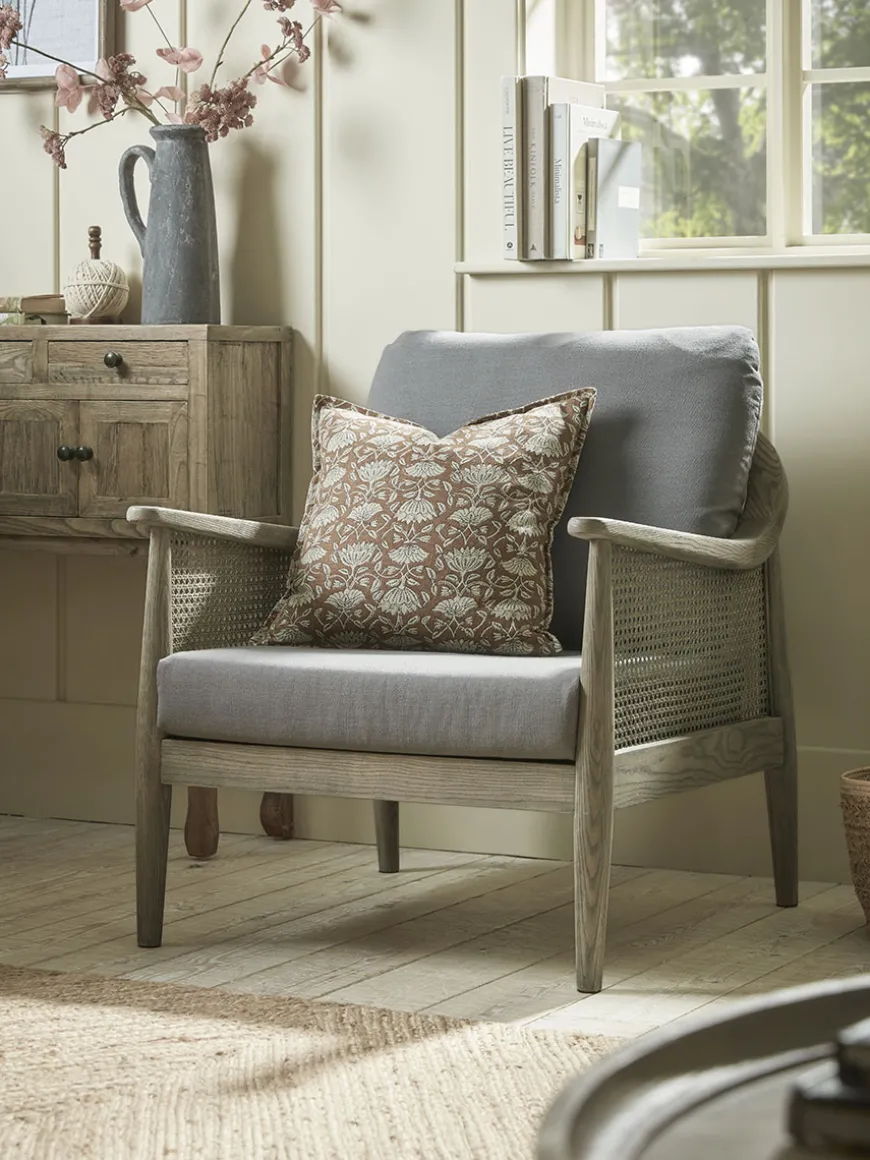 Aged Wicker Occasional Chair