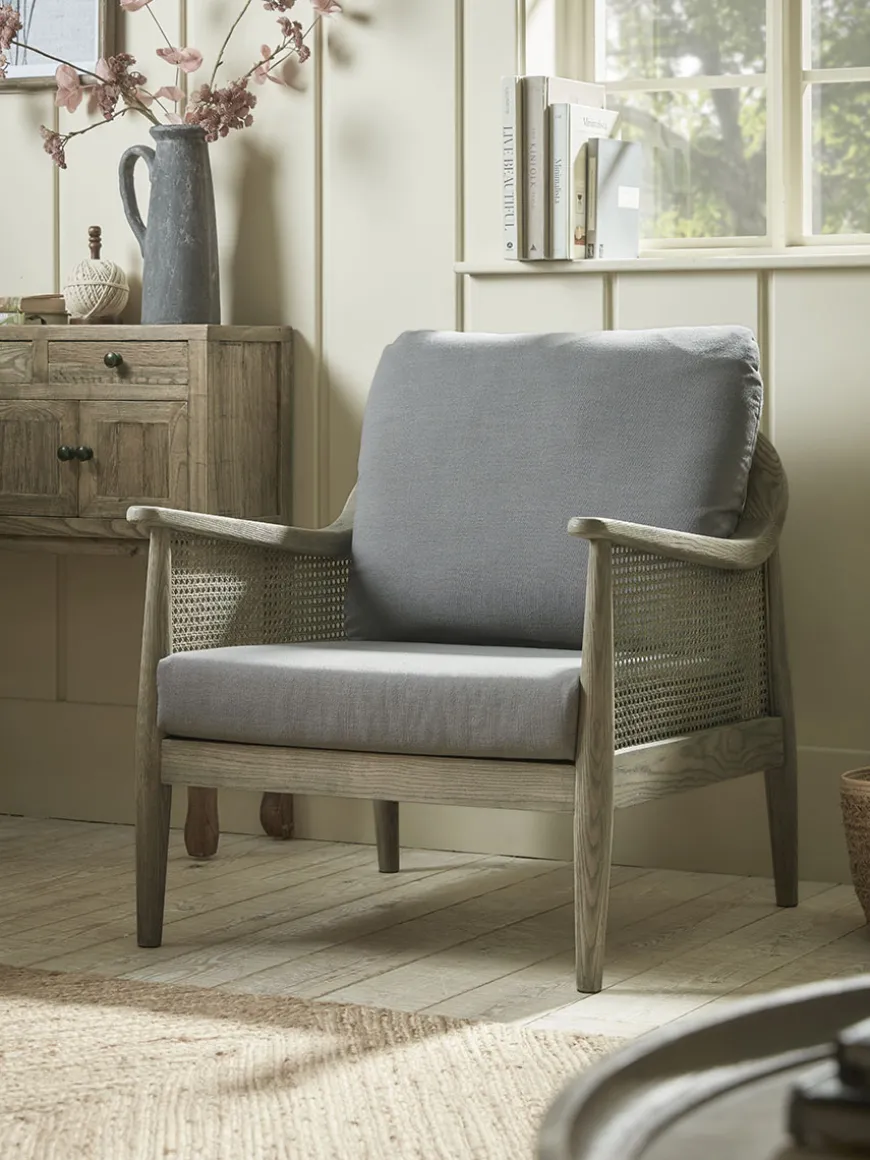 Aged Wicker Occasional Chair