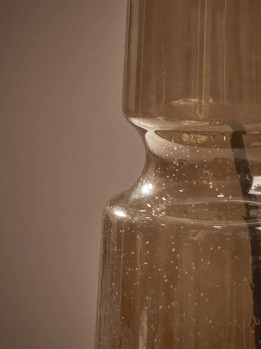 Amber Glass Table Lamp