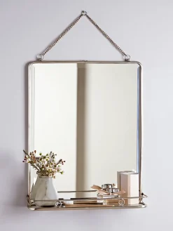 Antique Silver French Folding Mirror - Large
