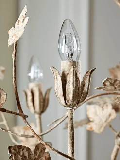 Antique White Leaves Chandelier