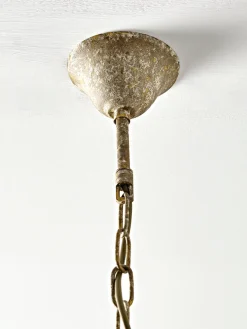 Antique White Leaves Chandelier