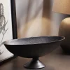 Antiqued Brass Effect Footed Bowl
