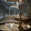 Antiqued Effect Dinner Candle Holder - Large