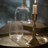 Antiqued Effect Dinner Candle Holder - Small