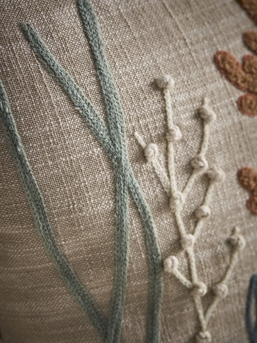 Aquatic Embroided Cushion