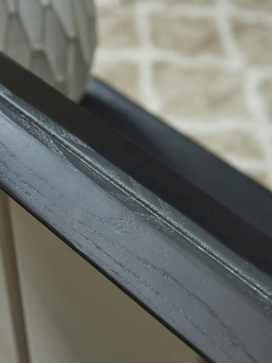 Arched Black Oak Mirror