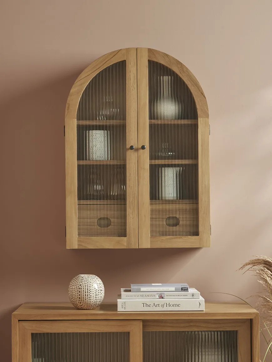 Arched Teak Storage Cabinet
