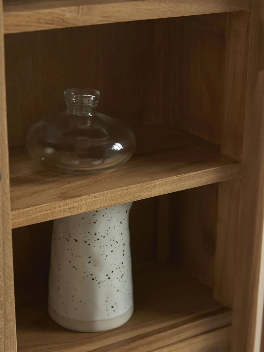 Arched Teak Storage Cabinet