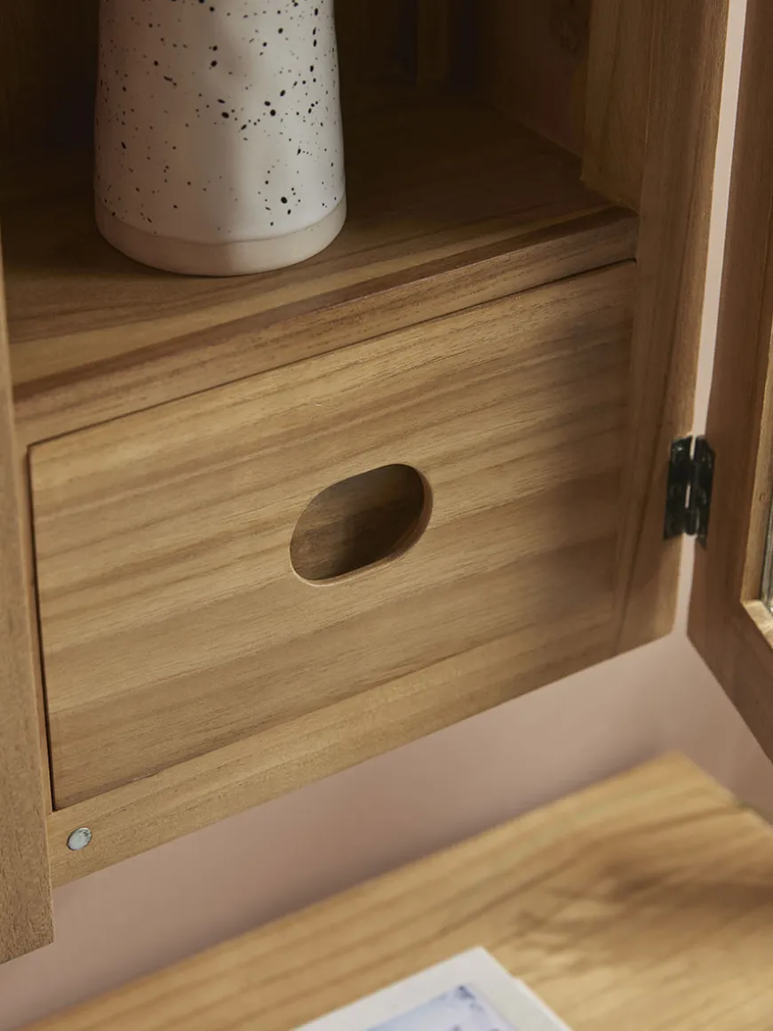 Arched Teak Storage Cabinet
