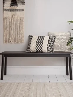 Bergen Oak Bench - Black