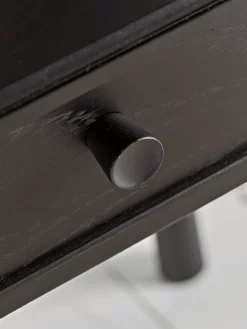 Bergen Oak Beside Table - Black