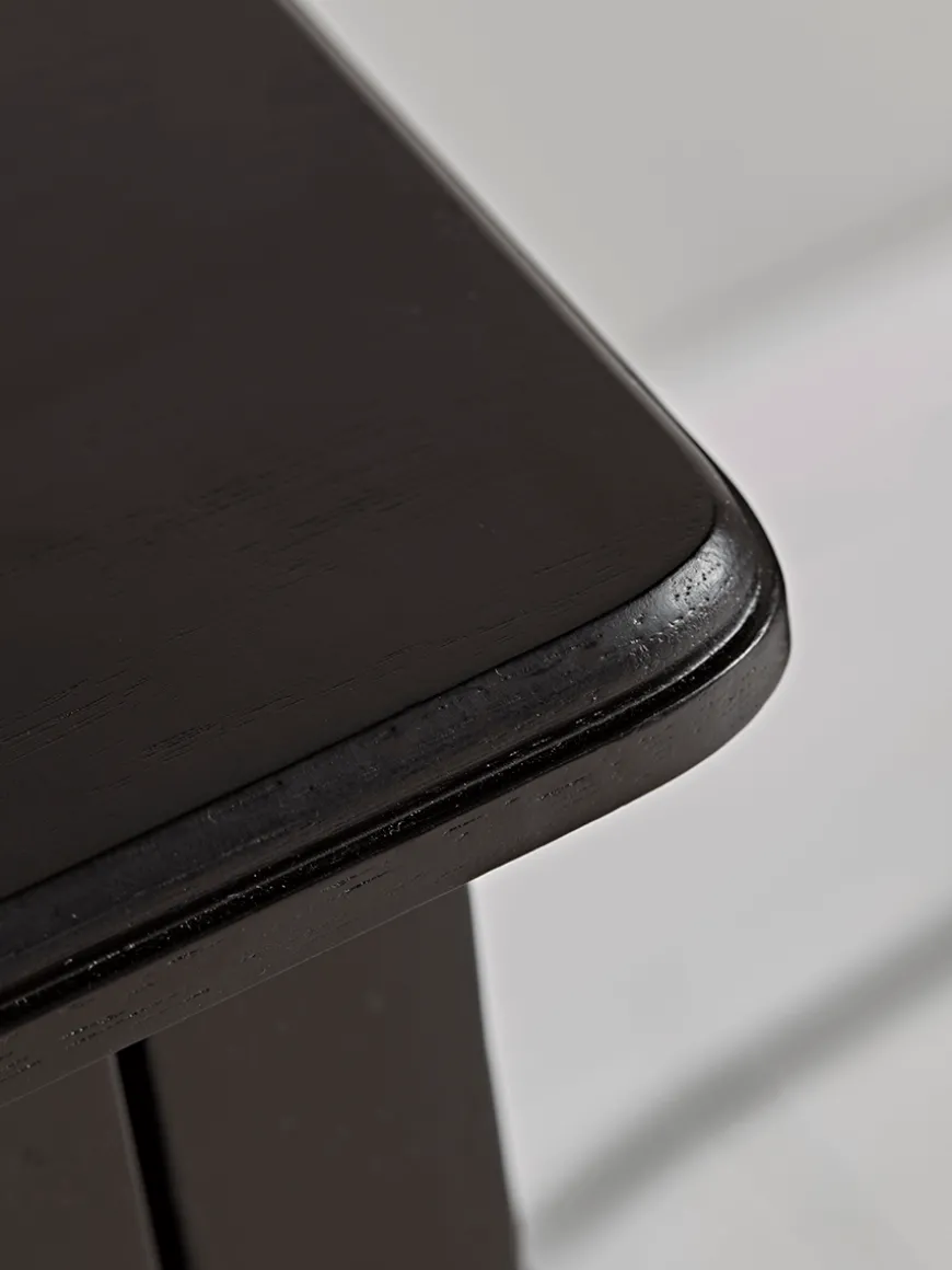 Bergen Oak Beside Table - Black