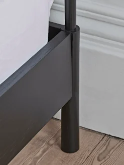 Bergen Oak Double Bed - Black