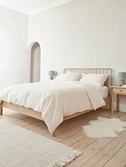 Bergen Oak Double Bed - Natural