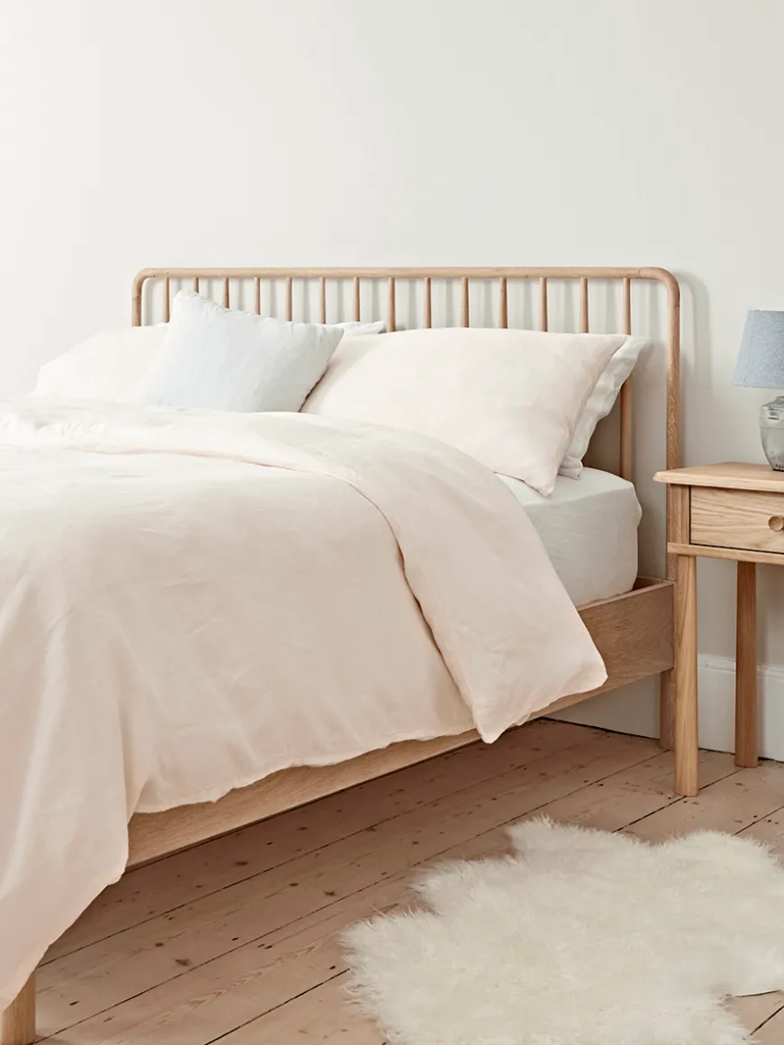 Bergen Oak Kingsize Bed - Natural