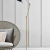 Black & Brass Angle Floor Lamp