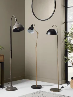 Black & Brass Angle Floor Lamp