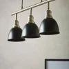 Black & Brass Dome Triple Pendant