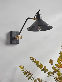 Black & Brass Wall Light