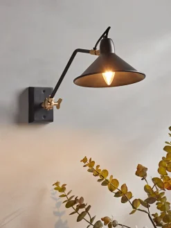 Black & Brass Wall Light