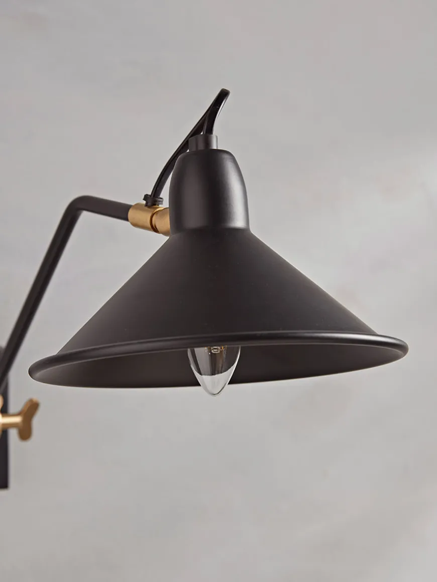 Black & Brass Wall Light