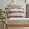 Black & Natural Striped Cushion Cover - Rectangle