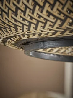 Black & Natural Woven Pendant - Small