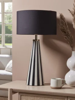 Black & White Tapered Table Lamp