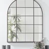 Black Arched Window Mirror