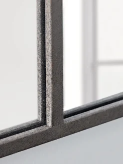 Black Arched Window Mirror