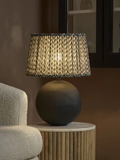 Black Chevron Table Lamp