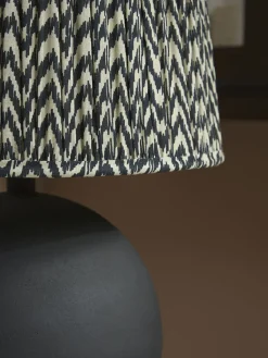 Black Chevron Table Lamp