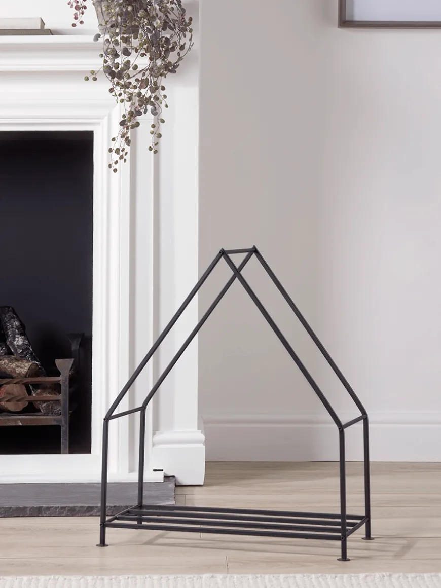 Black House Log Holder