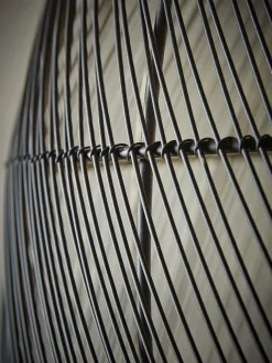 Black Metal Woven Pendant