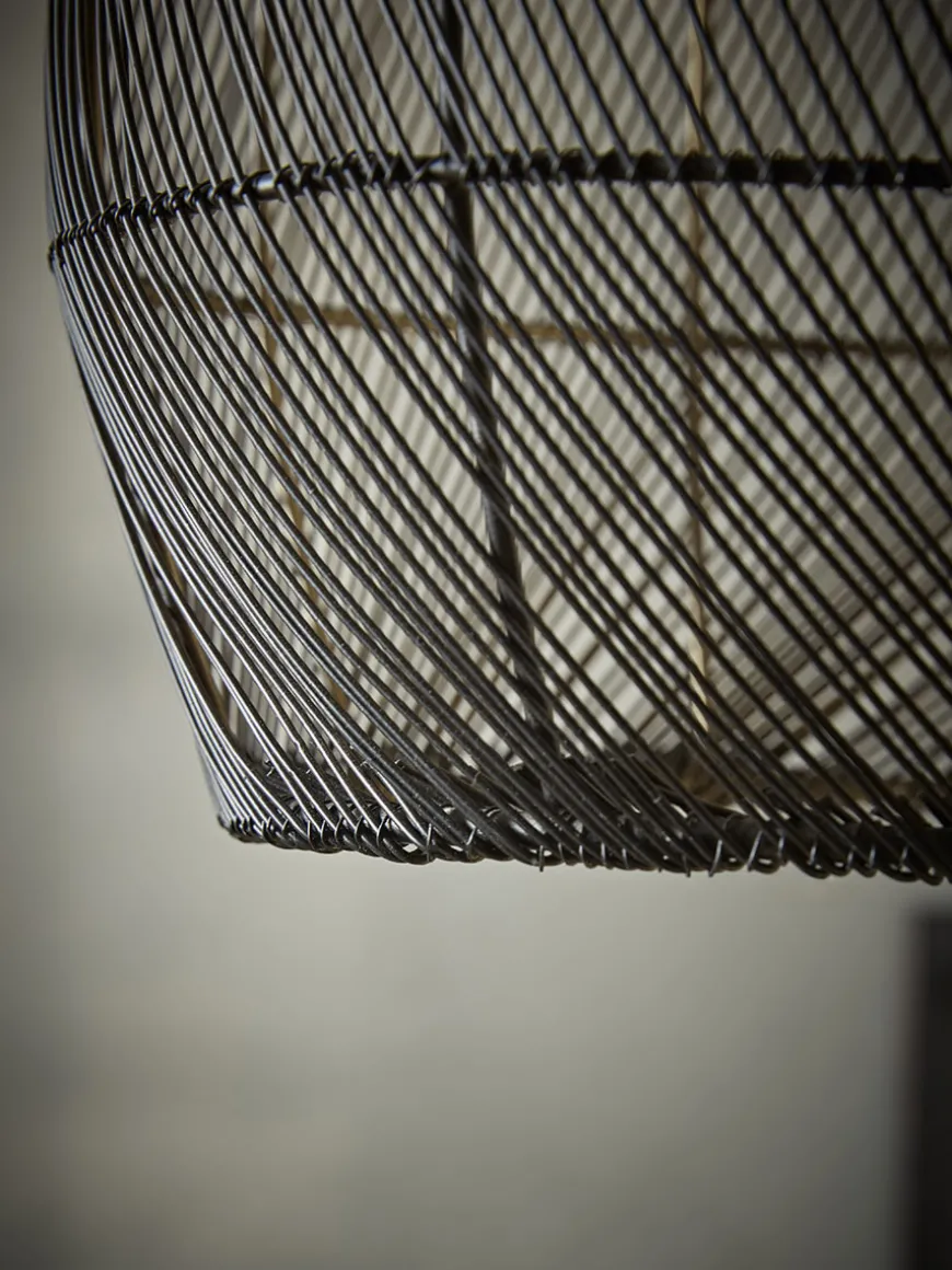 Black Metal Woven Pendant