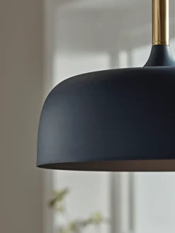 Blue & Brass Pendant Light