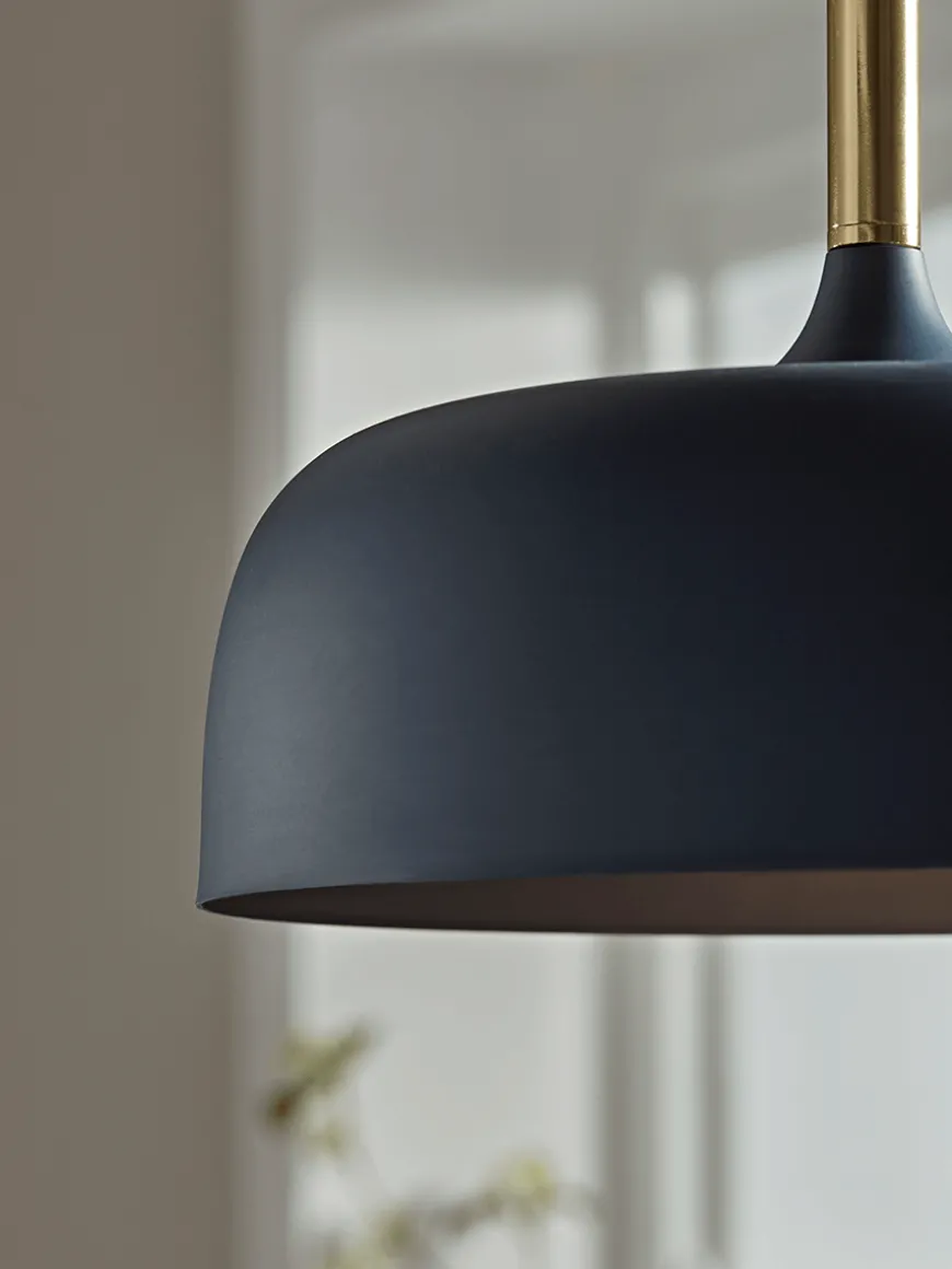 Blue & Brass Pendant Light