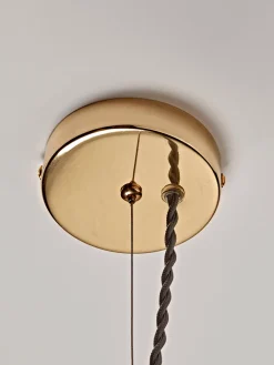 Blue & Brass Pendant Light