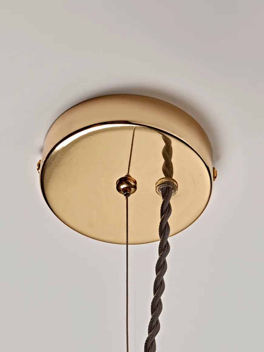 Blue & Brass Pendant Light