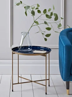 Blue & Gold Tray Table