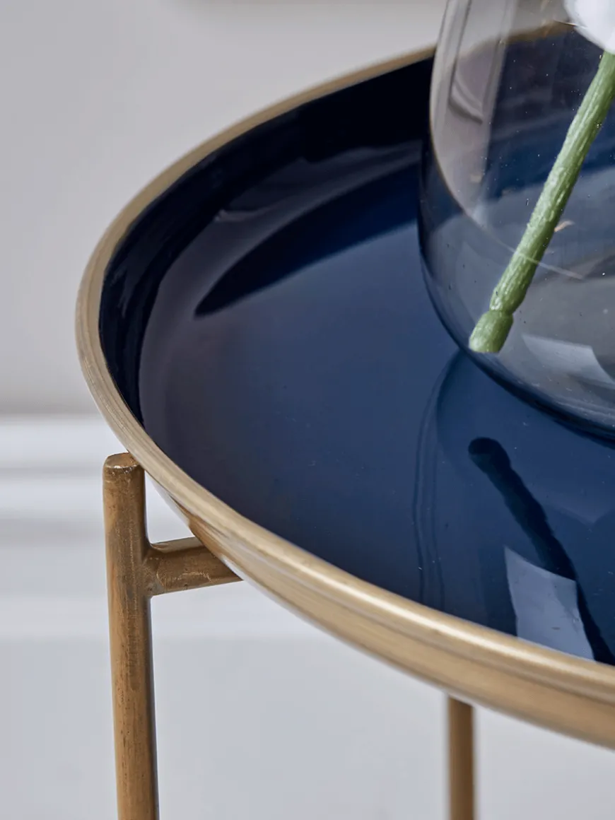 Blue & Gold Tray Table