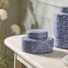 Blue & White Floral Storage Pot