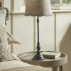 Blue Scalloped Edge Table Lamp