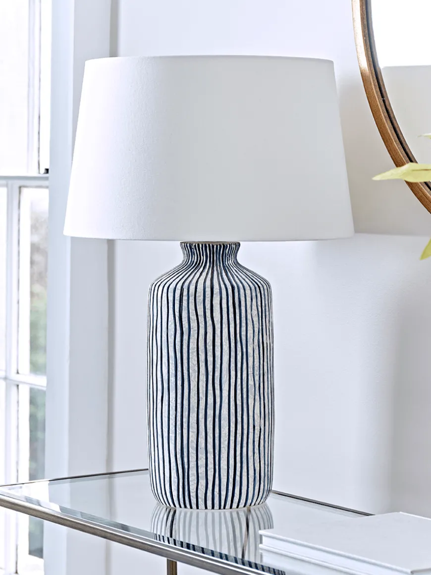 Blue Stripe Table Lamp
