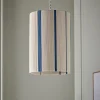 Blue Stripe Woven Shade