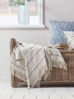 Blue Striped Throw